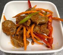 Салат с куриными желудками