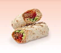 Шаверма с реберным мясом и соусом барбекю