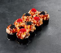 Запеченный ролл с лососем и сливочным сыром