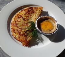 Драник с грибным жульеном