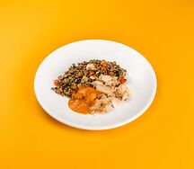 Куриное бедро с карри и турецкой чечевицей