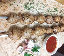 Картофель с салом на мангале