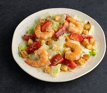 Салат Цезарь с креветками