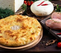 Пирог с курицей и сыром