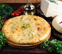 Пирог с сыром и зеленью