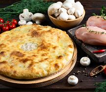 Пирог с курицей и грибами