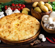 Пирог с картошкой и грибами