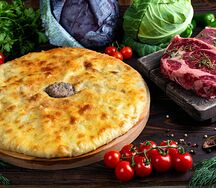 Пирог с мясом и капустой
