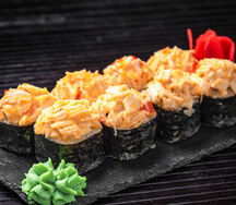 Запечённый острый с крабом