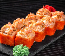 Запечённый сырный ролл с копченым лососем