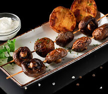 Шампиньоны на мангале