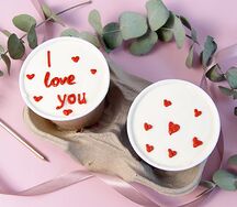 Бенто-торты в стаканах Cake to go I love you