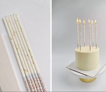 Набор свечей для торта белые