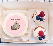 Комбо-набор Бенто-торт Happy Birthday и два капкейка