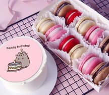 Набор Бенто-торт Happy Birthday и 12 макаронс