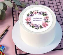 Бенто-торт Любимой мамочке с цветами