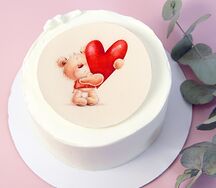 Бенто-торт Мишка-сердце