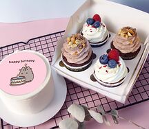 Набор Бенто-торт Happy Birthday и капкейки ассорти