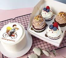 Набор Бенто-торт Самый лучший папа и капкейки ассорти