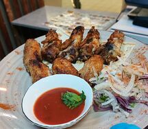 Крылышки куриные на углях