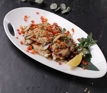 Морской окунь в темпуре