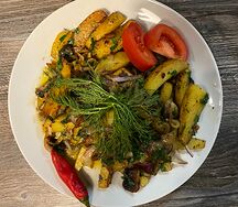 Картофель, жаренный с грибами