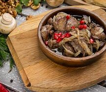 Куриная печень по-грузински