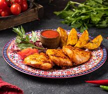 Филе куриного бедра с овощами