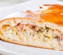 Пирог с сёмгой и треской