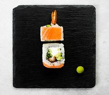 Маки Креветка Криспи Лосось