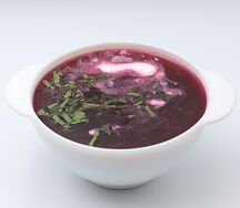 Борщ со сметаной