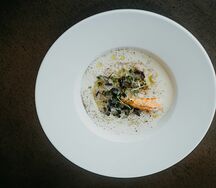 Ризотто с королевскими креветками