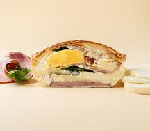 Пирог с ветчиной и яйцом