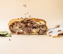 Пирог с говядиной и шампиньонами