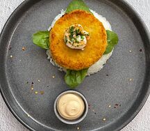 Фишкейк из трески и креветок