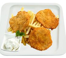 Лангеты куриные с картофелем фри