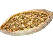 Пиде с мясом и сыром моцарелла