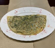 Кутаб с сыром и зеленью