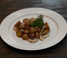 Картофель жареный с грибами