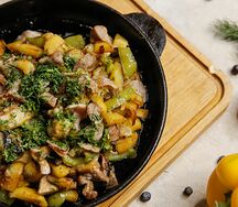 Русская сковородка со свининой