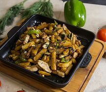 Русская сковородка с куриным филе