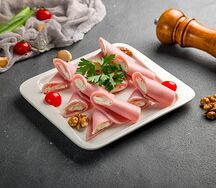Рулетики из ветчины с сыром Фета