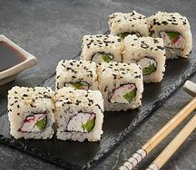 Снежный краб в кунжуте