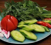 Букет из свежих овощей