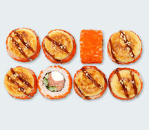 Запеченный сырный с лососем