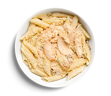 Пенне с копченой курицей и грибами