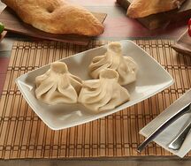 Хинкали с грибами и сыром