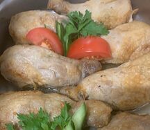 Окорочка куриные с грибами и сыром