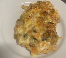 Куриная отбивная под овощами