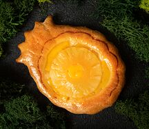 Открытый пирог с ананасом